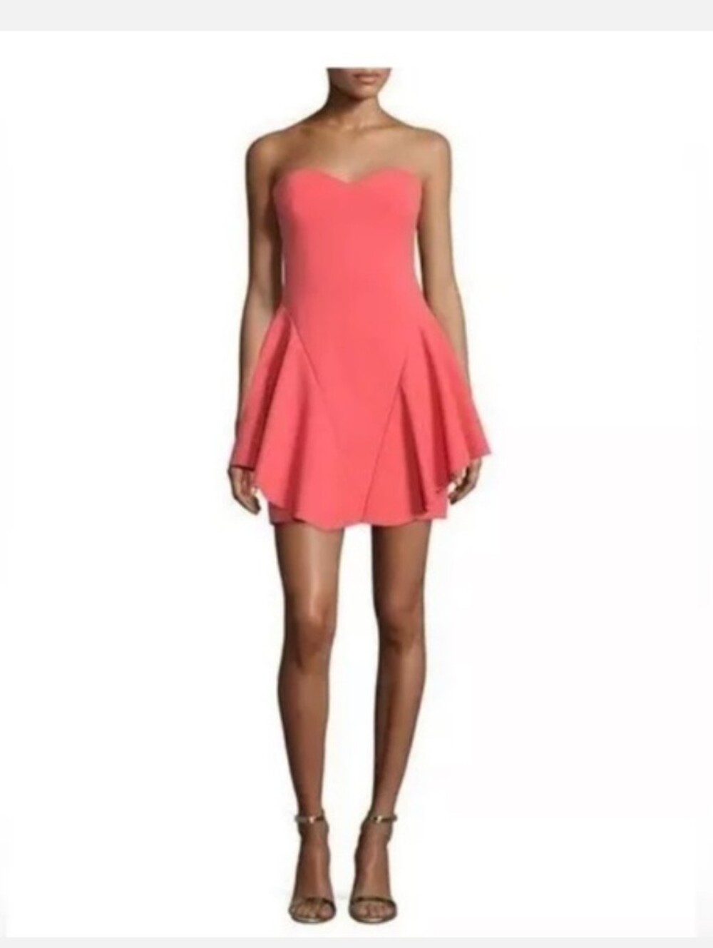 Halston Heritage Corset Strapless Mini Dress Women's 10 Fit Flare